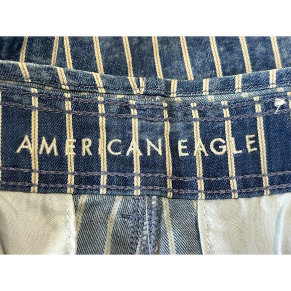 American Eagle Women's Striped Shorts in Blue/Cream - Sz 8 - NWT - Picture 3 of 6